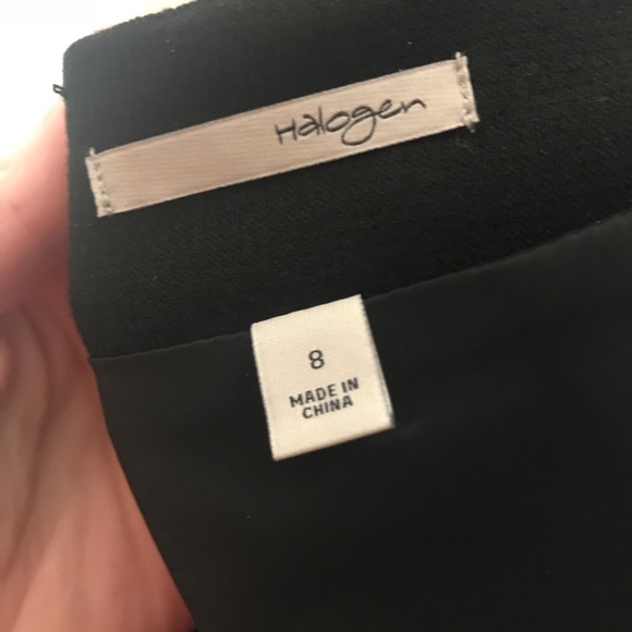 Halogen Color Block Pencil Skirt Black Wine - Picture 7 of 8